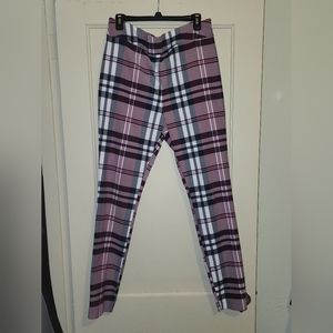 New York & Company Skinny Pants Purple Plaid ( tall )